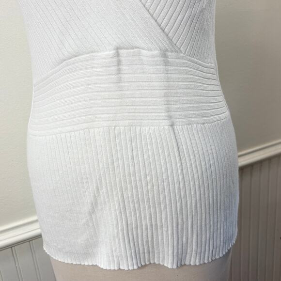 Old Navy Size L Sleeveless Knit Top Y2K Babydoll Perfect Fit Vintage Faux Wrap - Picture 10 of 13